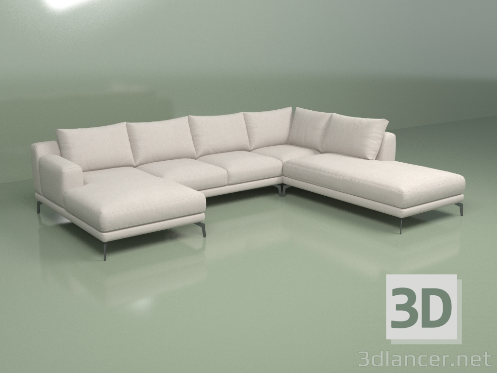 3D Modell Modulares Sofa Sydney (C0Lv + C2 + C3 + C7Pr) - Vorschau