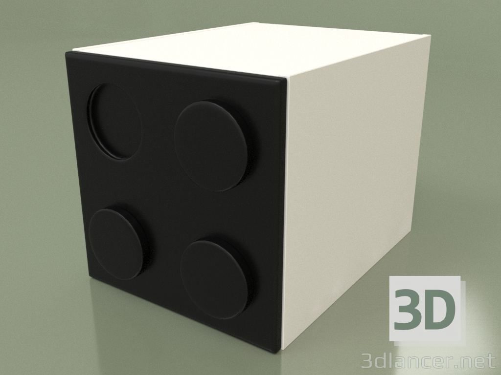 modello 3D Cubo guardaroba per bambini (Nero) - anteprima