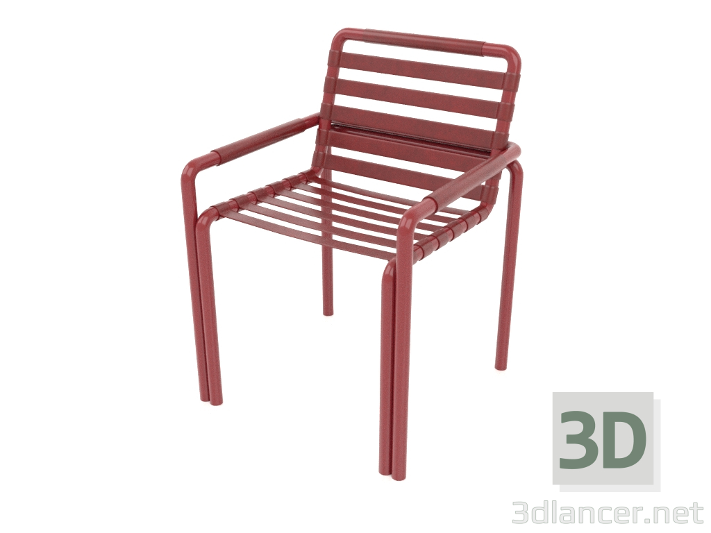 modèle 3D Chaise Happy Metal (CERISE) - preview