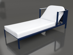 Chaise longue con reposacabezas elevado (Azul noche)
