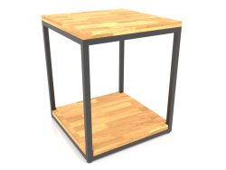 Two-level square coffee table (WOOD FLOOR, 40X40X44)