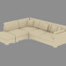 3d model sofá modular esquina Fiesta - vista previa