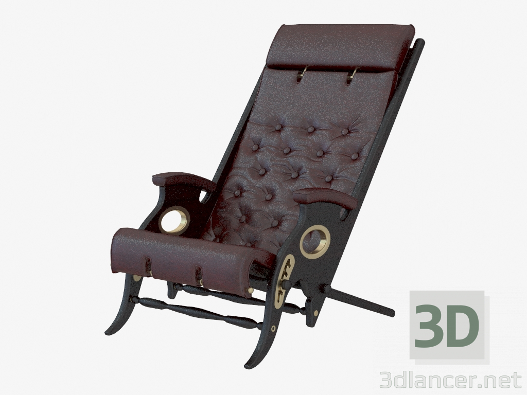 3d модель Крісло зі шкіряною оббивкою – превью