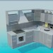 3D modeli Küçük bir mutfak - önizleme