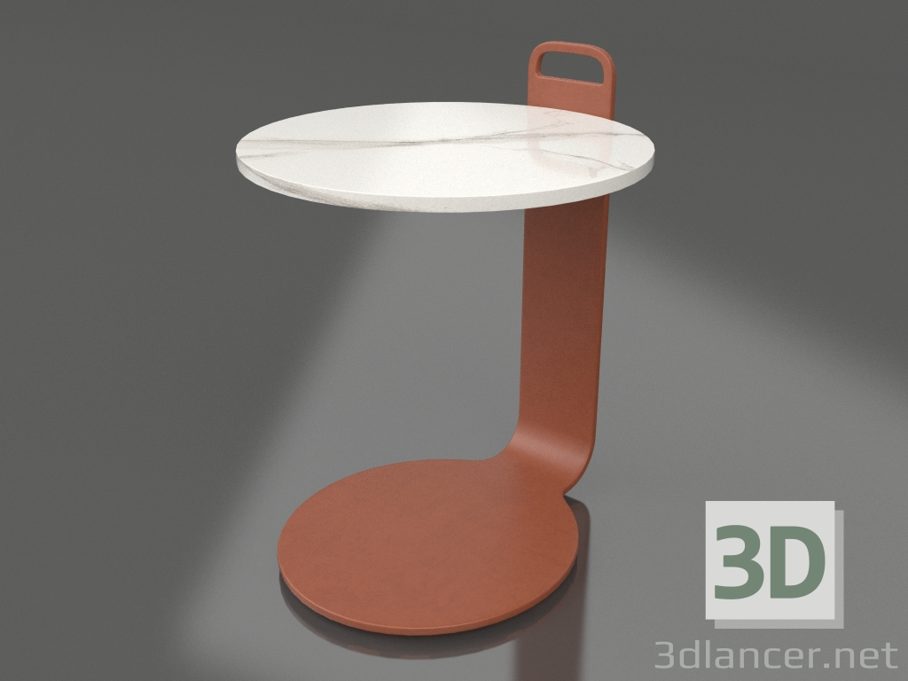 3d модель Стол кофейный Ø36 (Terracotta, DEKTON Aura) – превью