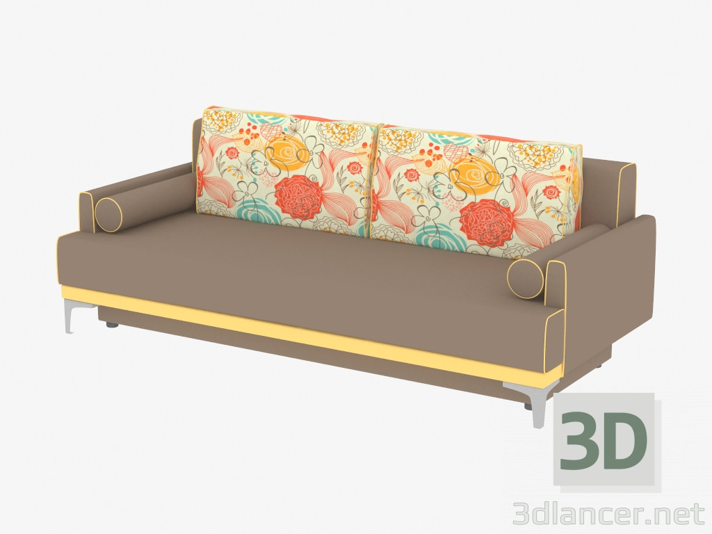 3D modeli Modern kanepe üçlü Napoli - önizleme