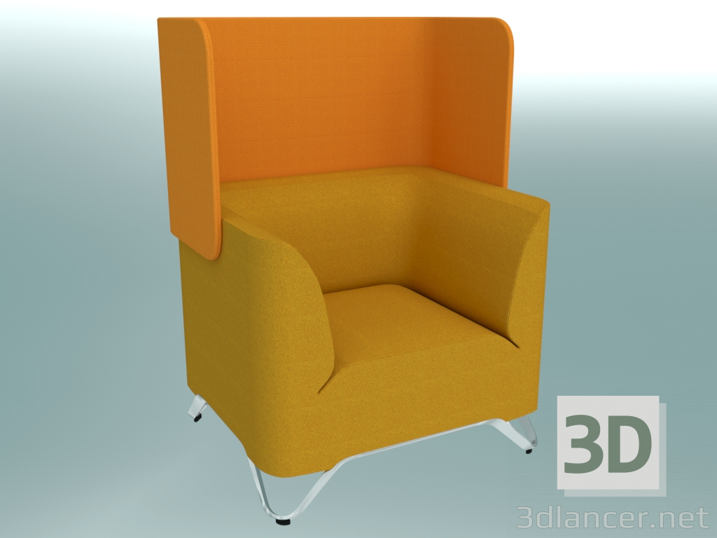 3D Modell Sessel mit Bildschirm (11W) - Vorschau