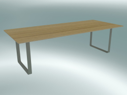 Table 70/70, 255x108cm (chêne, gris)
