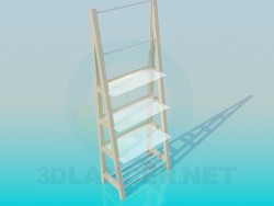 Shelves with different racks