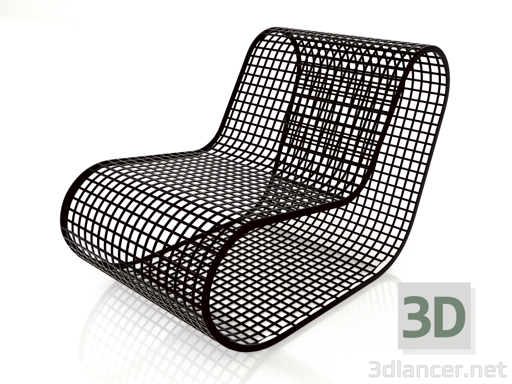 3d модель Клубне крісло без канату (Black) – превью