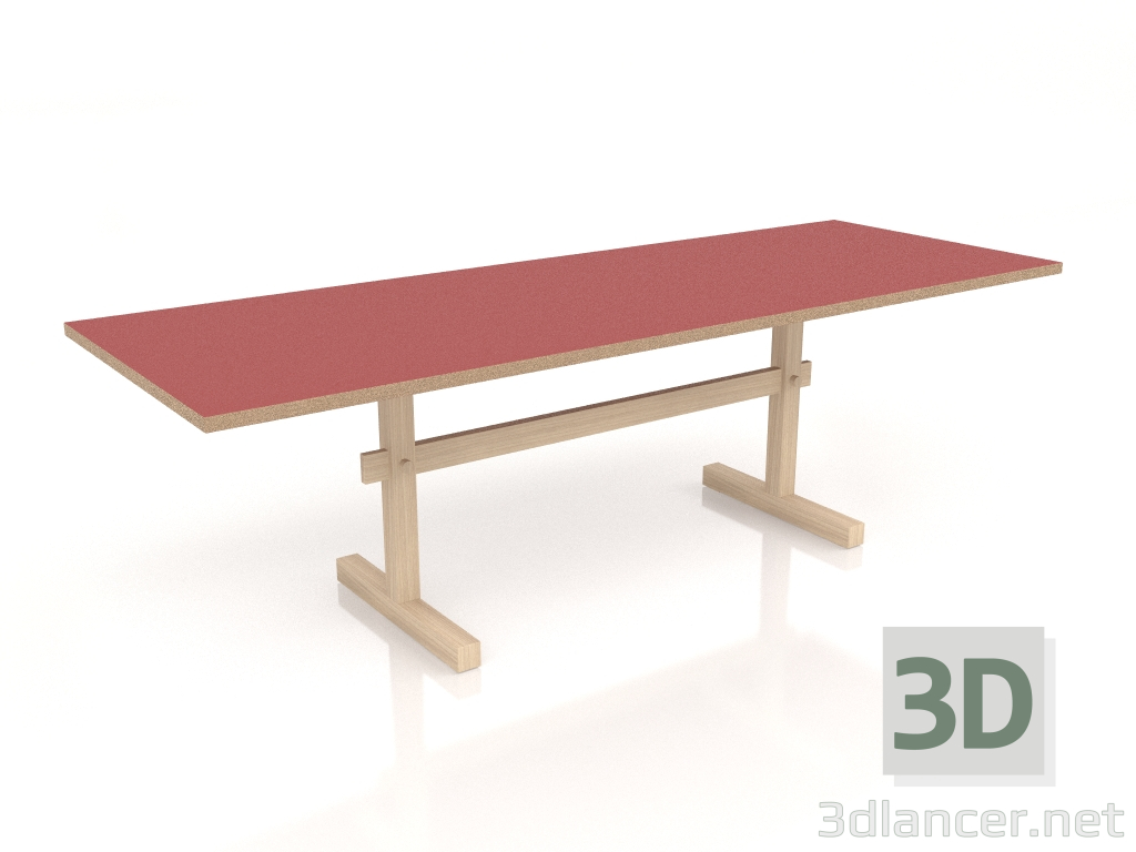 3D modeli Yemek masası Gaspard 240 (Açık Linolyum Kırmızı) - önizleme