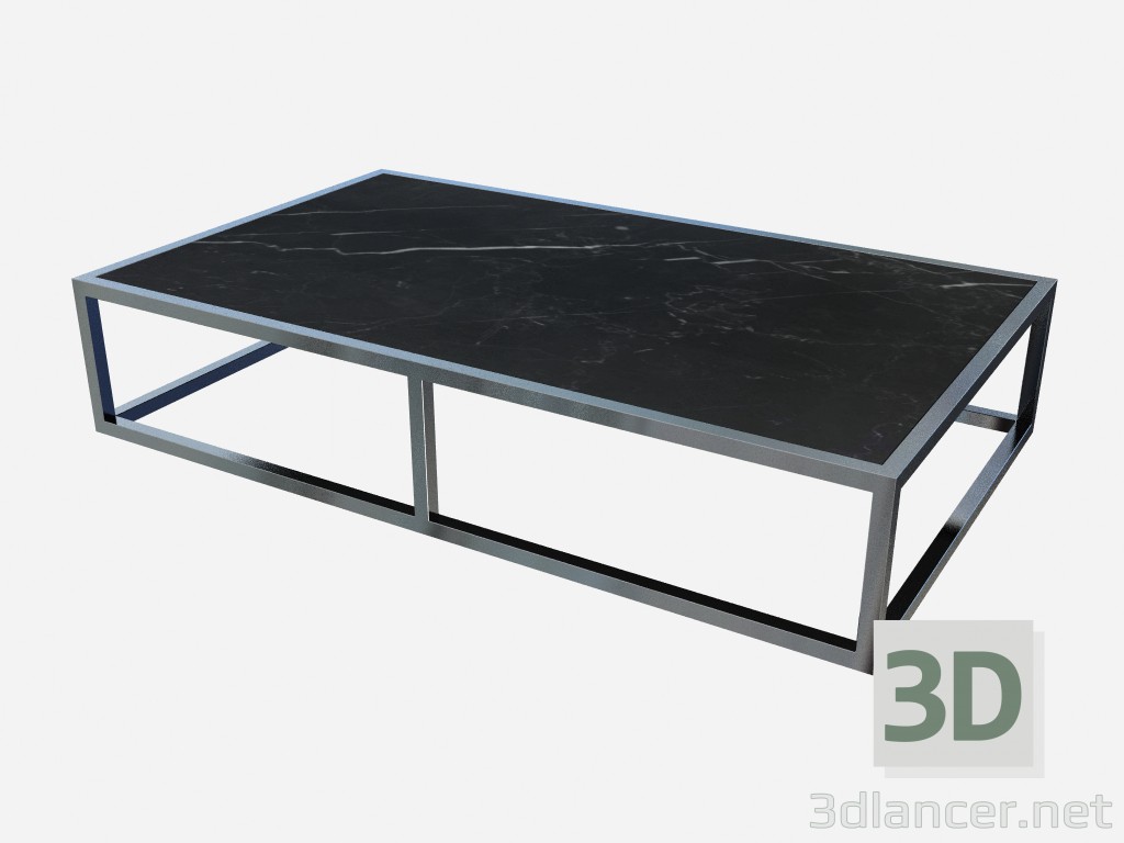 modello 3D Caffè marmo rettangolare tavolo con Controsoffitto carmen z02 - anteprima