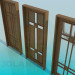 Modelo 3d Portas de madeira - preview