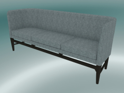 Triple sofá Mayor (AJ5, H 82cm, 62x200cm, Nogal, Hallingdal - 130)
