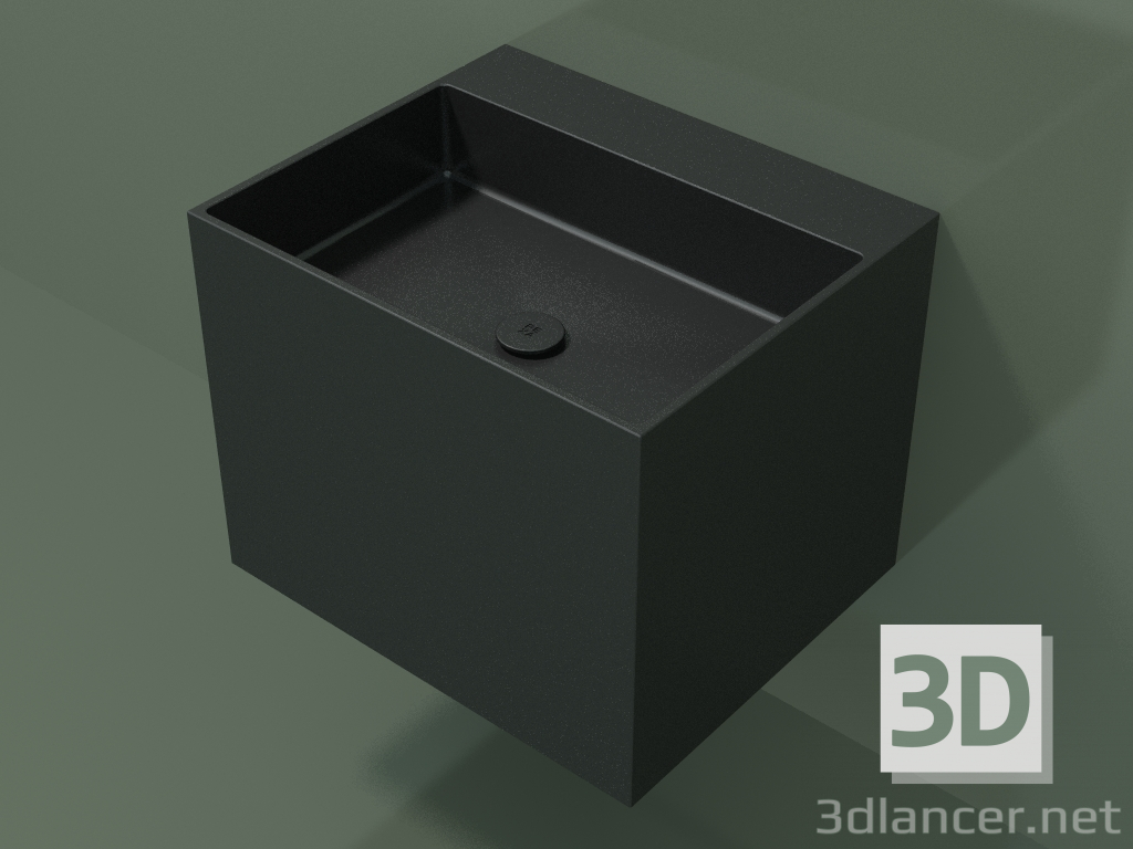 modèle 3D Lavabo suspendu (02UN33302, Deep Nocturne C38, L 60, P 50, H 48 cm) - preview