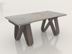 Table pliante Lido pliée 180-260 (gris céramique-noyer)