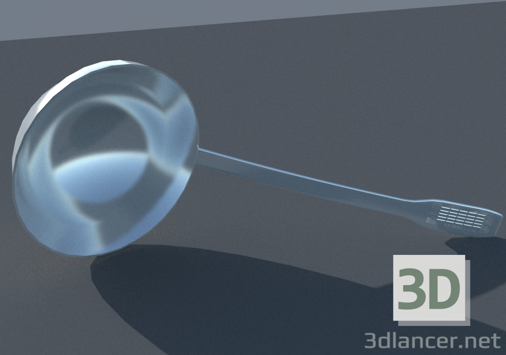 modello 3D mestolo - anteprima