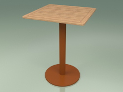 Mesa de bar 011 (Metal Rust, Teak)