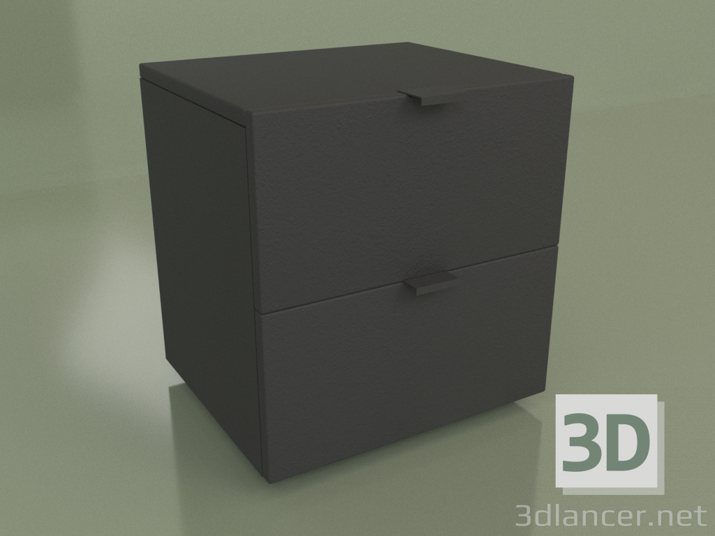 3d model Bedside table with drawers (10243) - preview