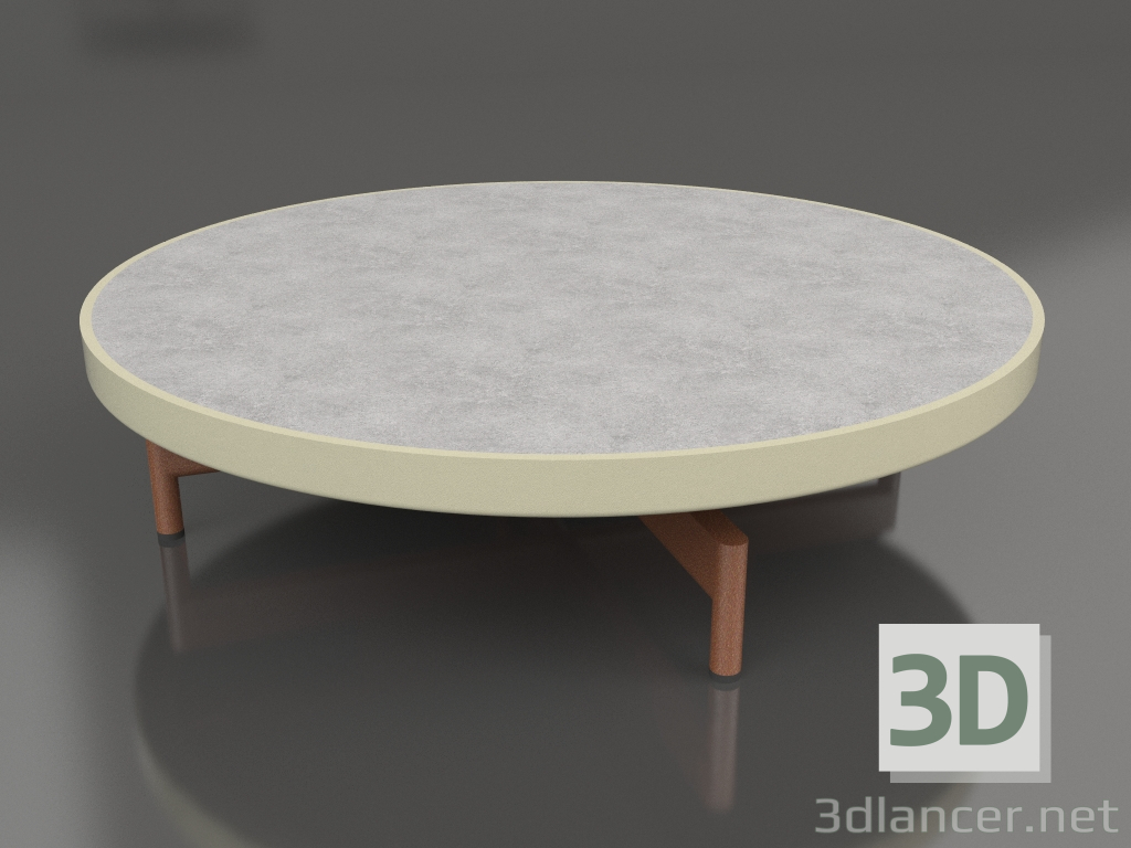 modèle 3D Table basse ronde Ø90x22 (Or, DEKTON Kreta) - preview