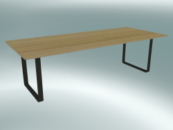 Table 70/70, 255x108cm (Oak, Black)