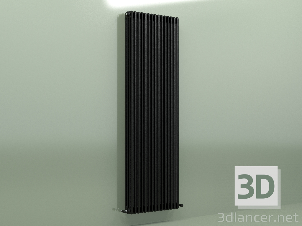 modèle 3D Radiateur TESI 4 (H 2200 15EL, Noir - RAL 9005) - preview