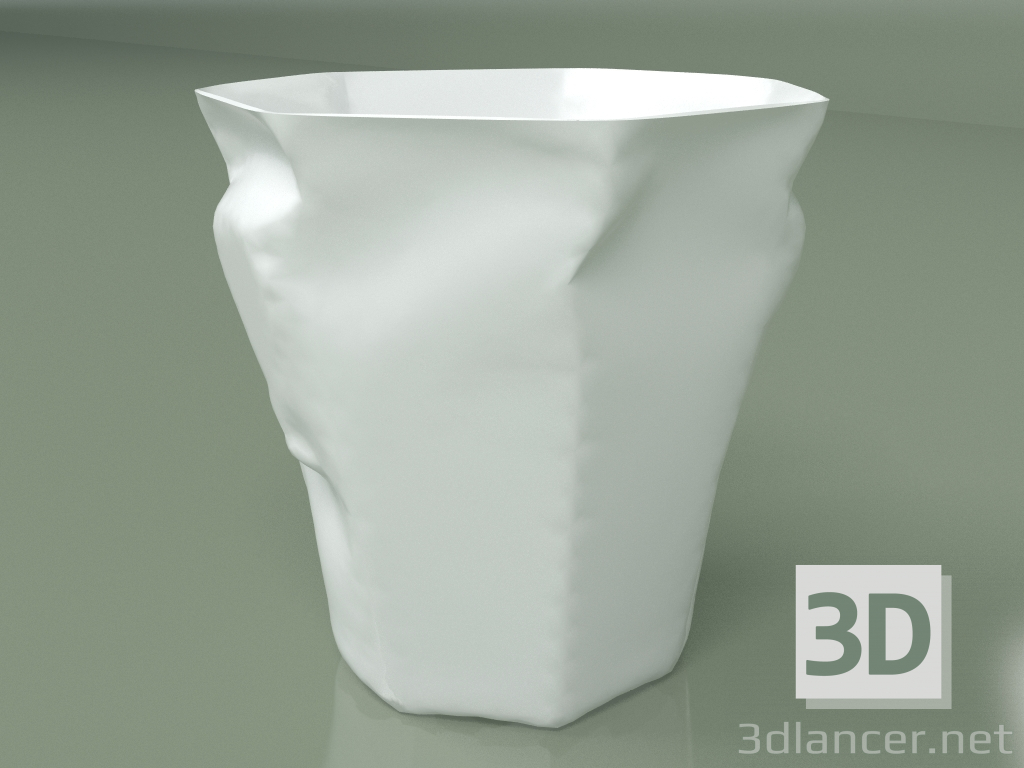 modello 3D Cestino Crumple (bianco) - anteprima