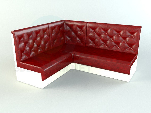 3d модель диван угловой – превью