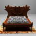 3d модель ліжко різьблена) – превью