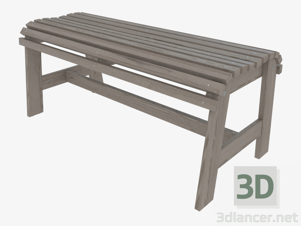 3d модель Деревянная скамья – превью