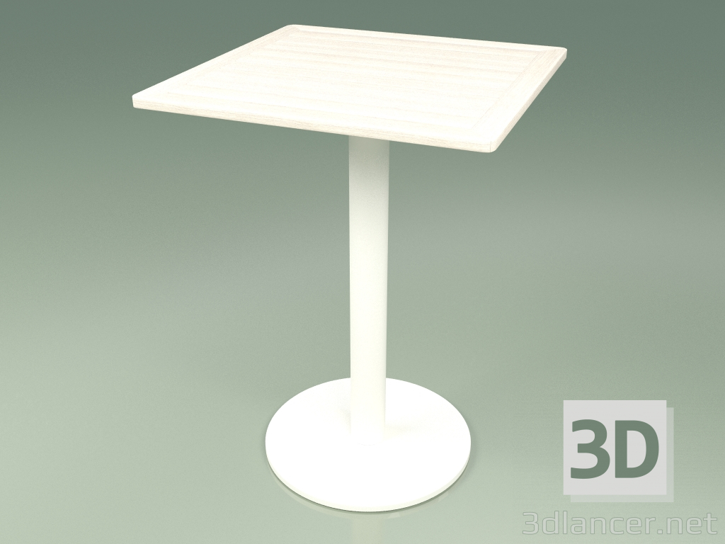 modèle 3D Table de bar 011 (Metal Milk, Teck de couleur blanc résistant aux intempéries) - preview