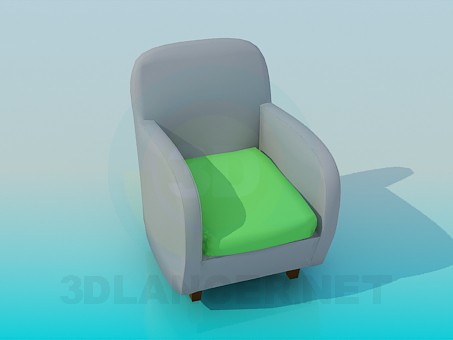 3d модель Простое кресло – превью