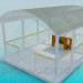 modello 3D Casa estiva con barbecue - anteprima