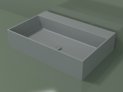 Vasque à poser (01UN41302, gris argenté C35, L 72, P 48, H 16 cm)