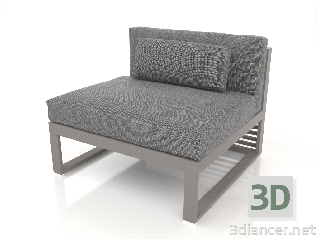 3D modeli Modüler kanepe 3. bölüm (Kuvars grisi) - önizleme