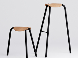 TORU डिजाइनर चमड़े की कुर्सी टट्टू (टट्टू)