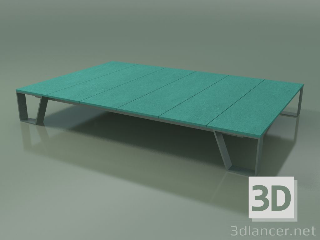 modèle 3D Table basse d'extérieur InOut (955, ALLU-SA, lattes en pierre de lave émaillée turquoise) - preview