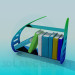 3d model The base for literature - preview