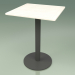 modèle 3D Table de bar 011 (Metal Smoke, Teck de couleur blanc résistant aux intempéries) - preview