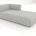3d model Chaise longue (L) 83x195 with an armrest on the right - preview
