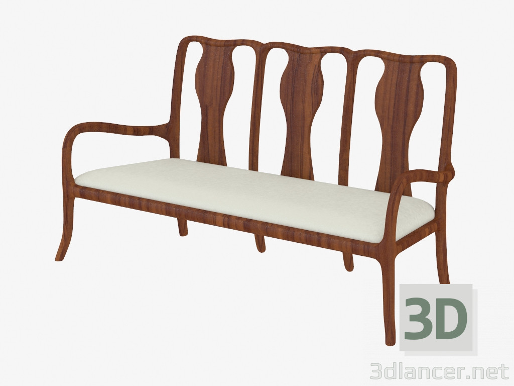 3d model Bench with leather lining (art. JSL 3710b) - preview