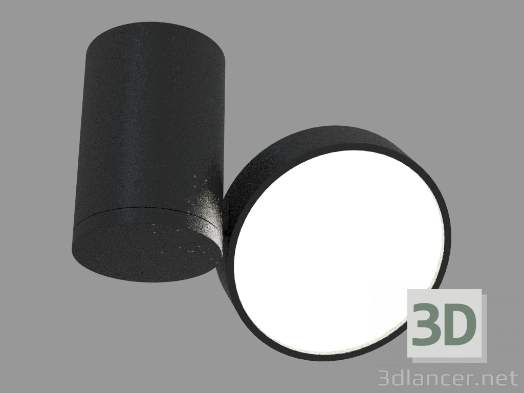 3d model lámpara de LED de superficie (DL18811_9W Negro R Dim) - vista previa