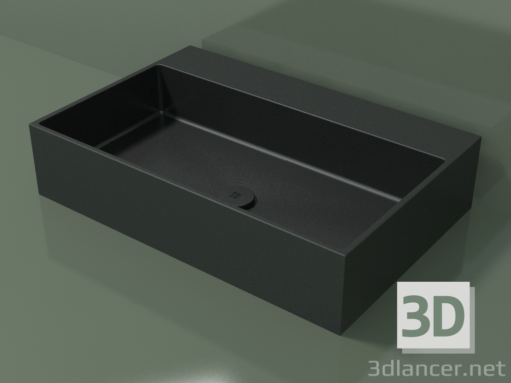 modello 3D Lavabo da appoggio (01UN41302, Deep Nocturne C38, L 72, P 48, H 16 cm) - anteprima
