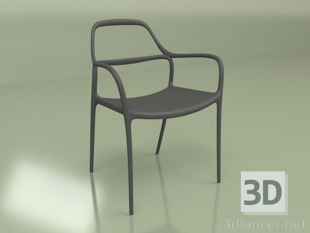 modello 3D Sedia Dalì (nera) - anteprima