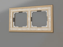 Frame for 2 posts Palacio Gracia (gold-white)