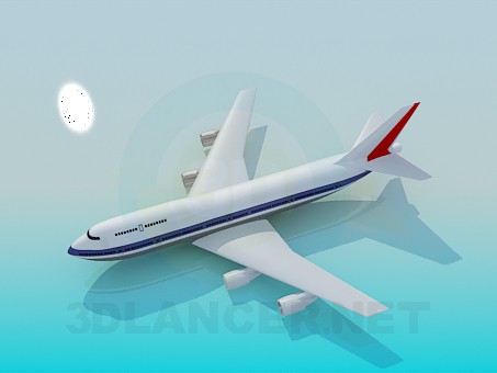 3D Modell Passagierflugzeug - Vorschau