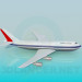 3D modeli Yolcu uçağı - önizleme