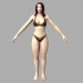3d model Mujer Rubia en Bikini - vista previa