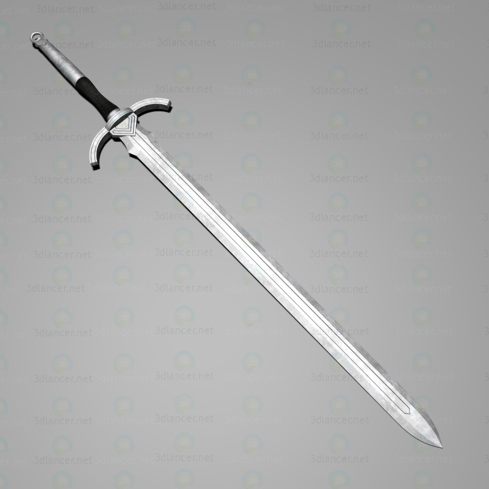 3d Длинный меч "Праведный" модель купить - ракурс