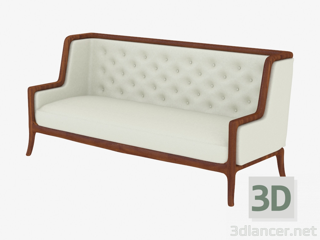 3d model Leather classic sofa (art. JSL 3711b) - preview